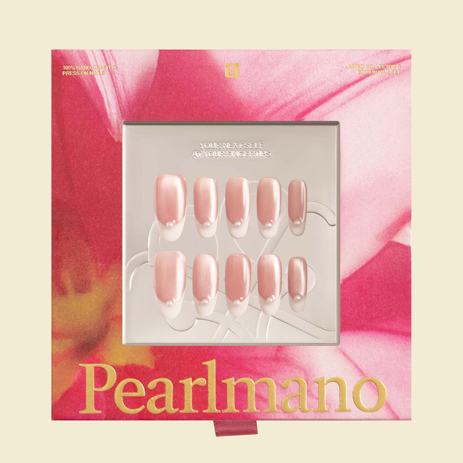 Her Pearl white pearl French tip press-on nails