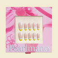 Ocean Nova blue star French tip short almond press-on nails
